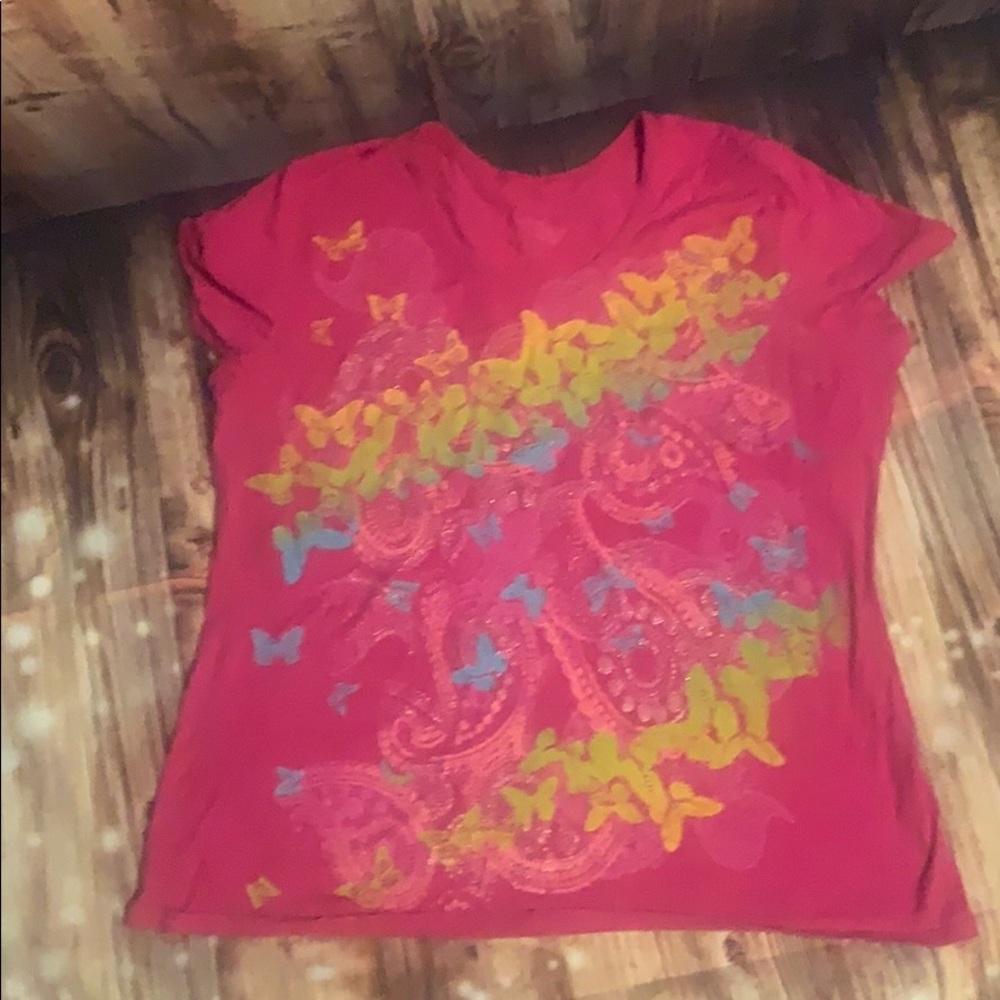 Pink Butterfly Shirt